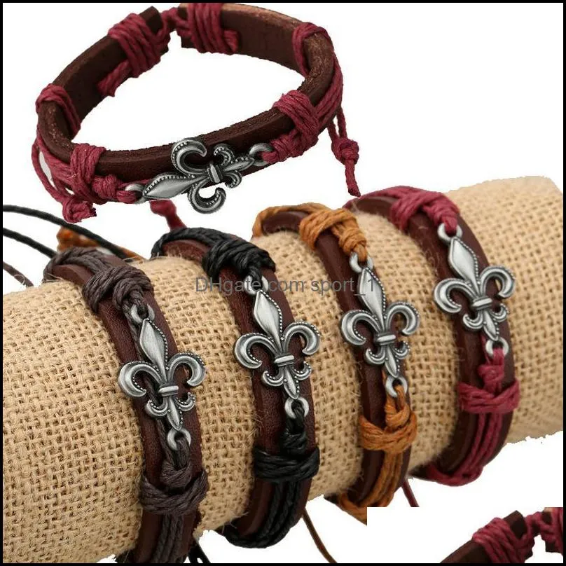 charms bracelets handmade braid bracelets bangles fashion jewelry genuine leather bracelet