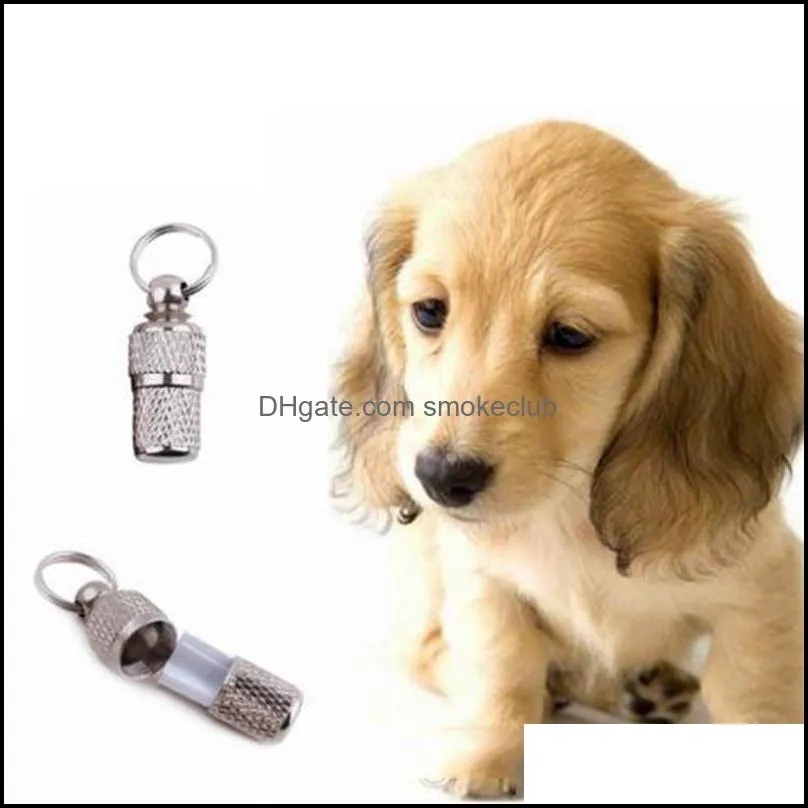 Fashion Pet Pendant Anti Lost Brass Dog Tag Collar Keychain Tags 8*21MM Pets Dog And Cat Supplies