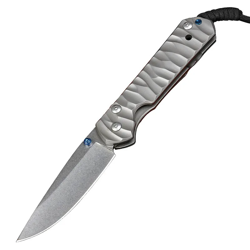 Couteau pliant CR haut de gamme D2 lame en acier TC4, manche en alliage de titane, couteaux de poche de survie pour la chasse et le Camping, outils de coupe EDC