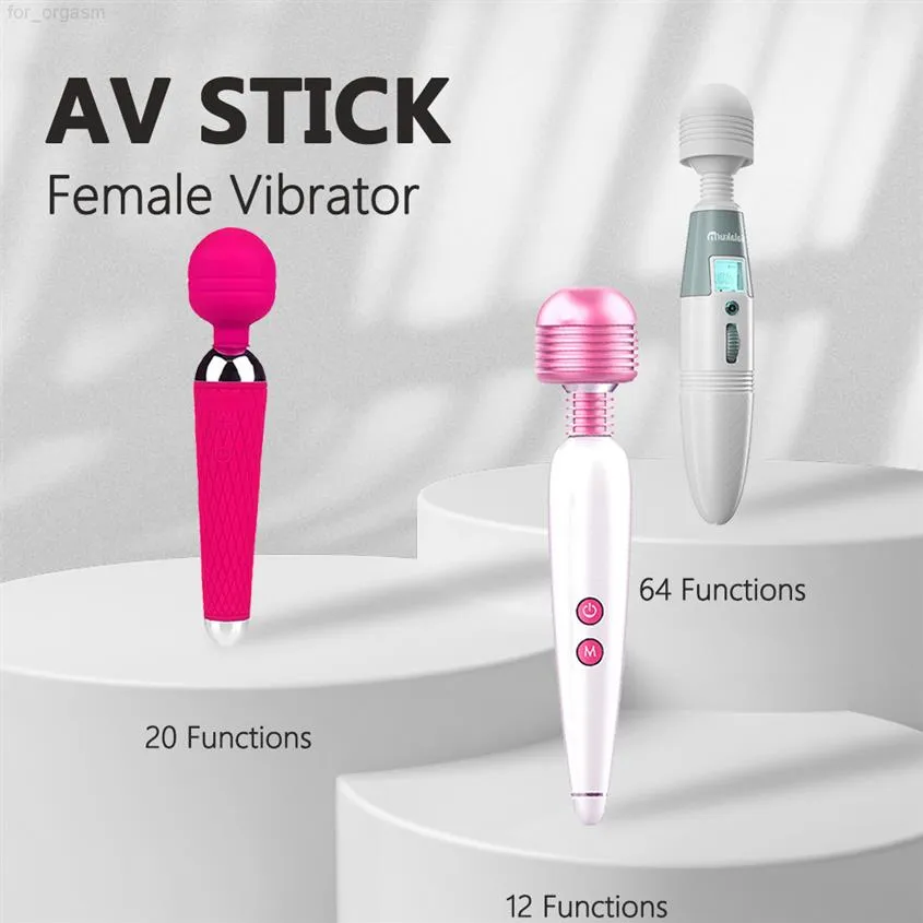 2022for Orgasmvibrator für Frauen Sex Toys Elektrische AV -Stick -Sexspielzeug für ein paar Masturbator für Frauen Vagina Dildo Anal Plug250V