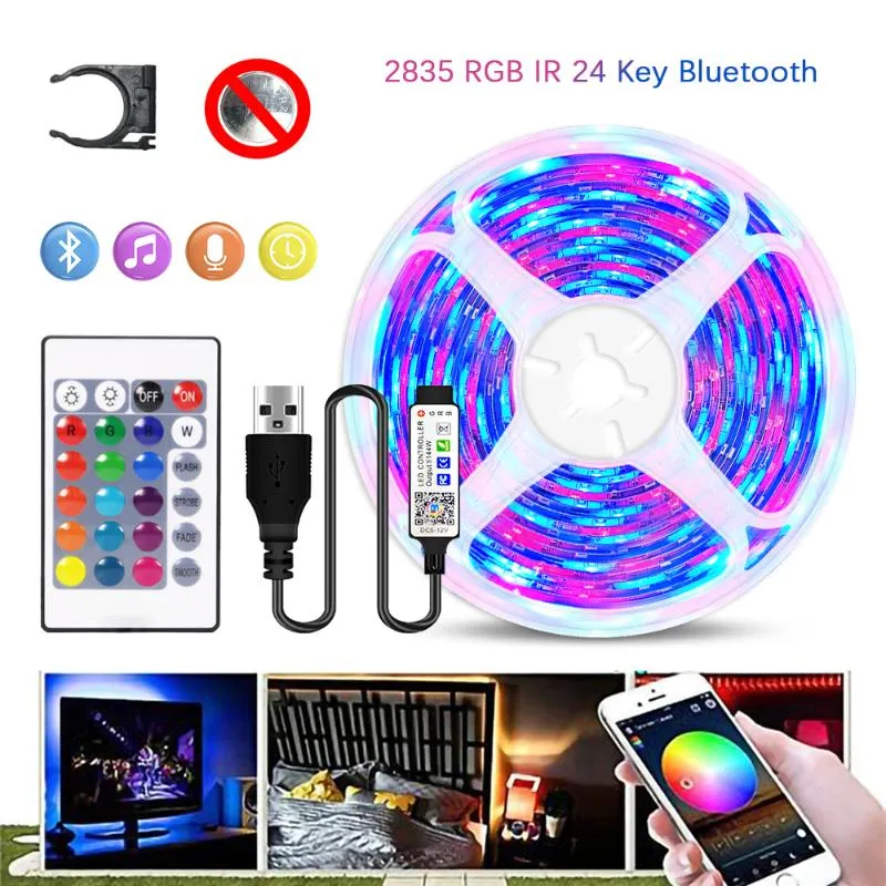 Cordes Rgb Led Bande Lumières Maison Mur Pour Chambre Décor Bande Ramadan Décoration 2022 TV Jardin De Mariage Chambre