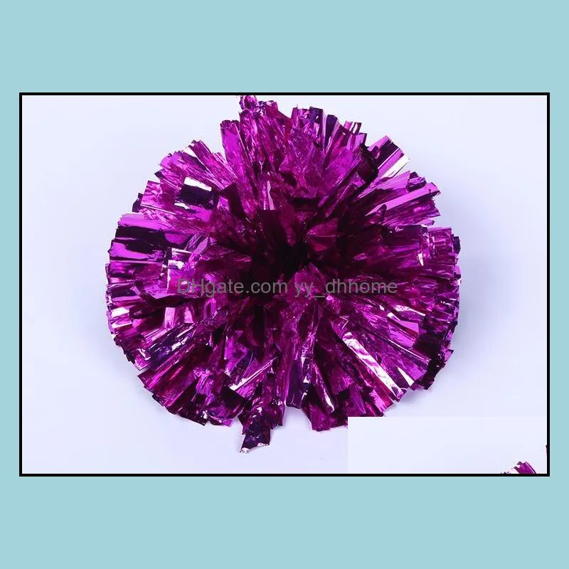 100pcs 7 colors pom poms cheerleading cheering pompom 50g metallic pom pom cheerleading products sn2044