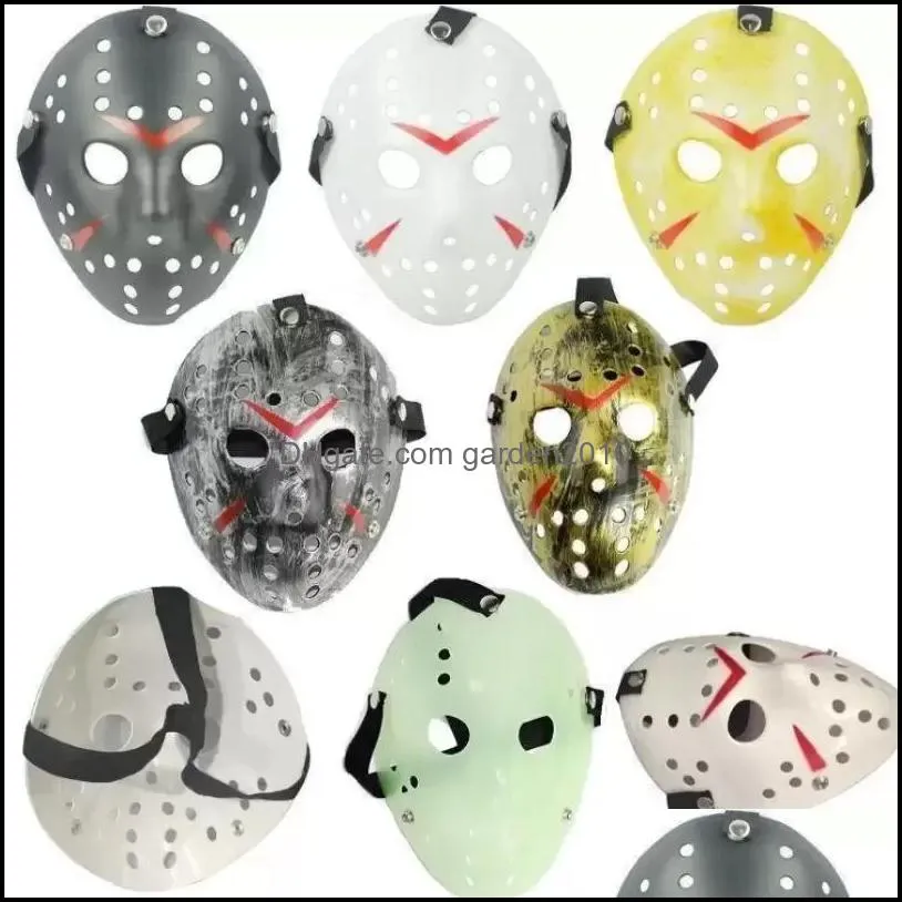 Party -Masken festliche Lieferungen Home Garden Ups 6 Style FL Face Masquerade Jason Cosplay SKL Mask gegen Freitag Horror Ho Dhyrh