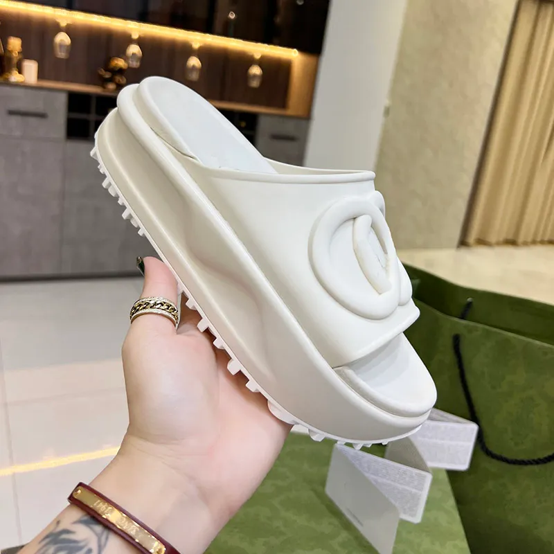Milan Designer Sandals Thick Sole Women Shoes luxury Slides Foam Rubber Sandals Size 35-41 model HX01