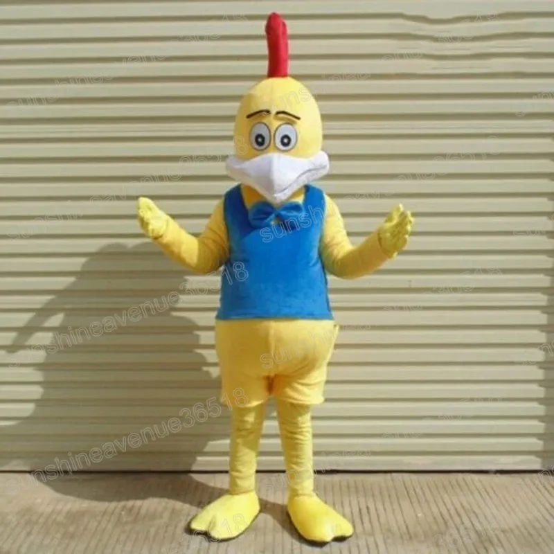 Costume de mascotte de coq d'Halloween, personnage de dessin animé de qualité supérieure, carnaval, taille adulte unisexe, tenue fantaisie de fête d'anniversaire de noël