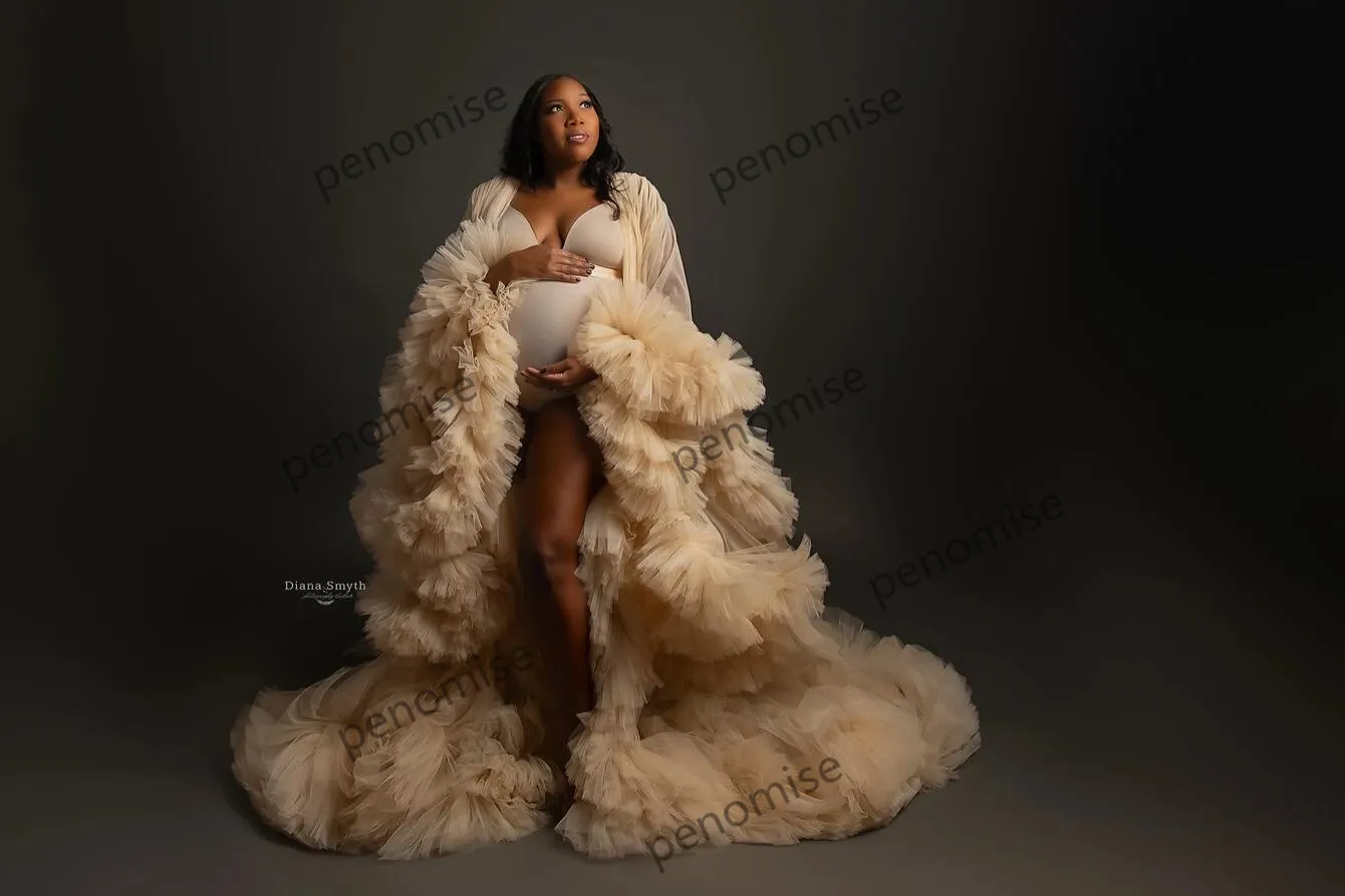 Loose Long Sleeve Women's Prom Dress with Ruffles Tiered Tulle for Maternity Photo Shooting Floor-Length A-Line from Dhgate Prom Dresses - price 111.26 Loose Long Sleeve Women's Prom Dress with Ruffles Tiered Tulle for Maternity Photo Shooting Floor-Length A-Line from Dhgate Prom Dresses - price 111.26
