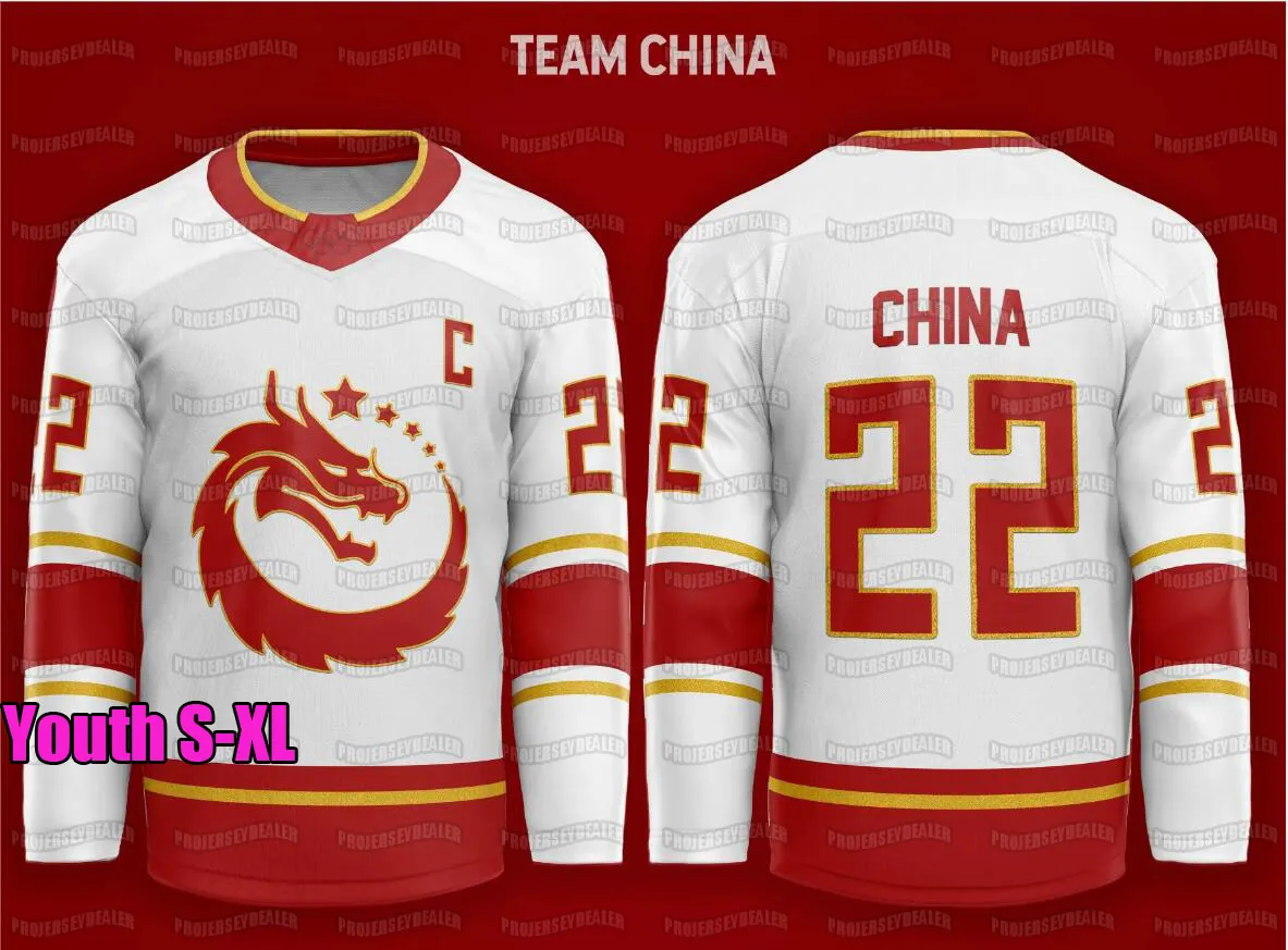 Personalizable 2024 Jersey De Hockey De Invierno De China Poliéster  Transpirable, Blanco Rojo, Hombre, Mujer, Tamaños De Jóvenes De 24,84 € |  DHgate, image size:1183x873