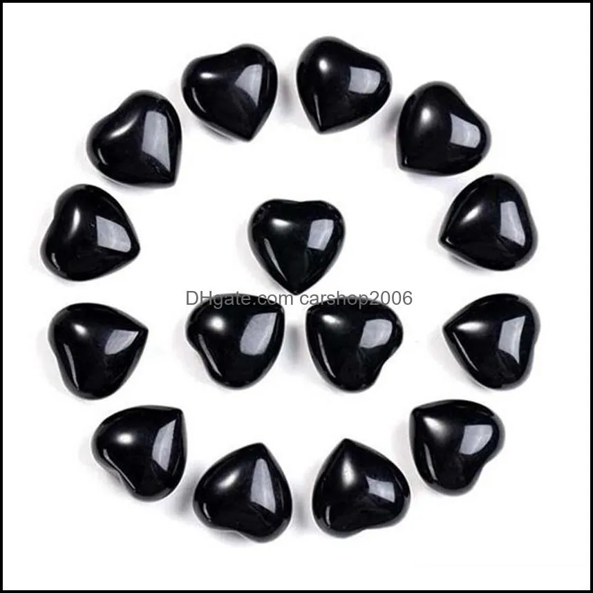 Natural Crystal Stone Ornaments Carved 15*10MM Heart Chakra Reiki Healing Quartz Mineral Tumbled Gemstones Hand Home Decor