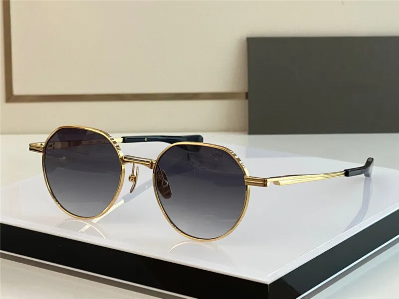Nya modedesign solglasögon vers en retro rund ram enkel och utsökt ram avancerad lätt glasögon utomhus UV400 -skyddsglasögon