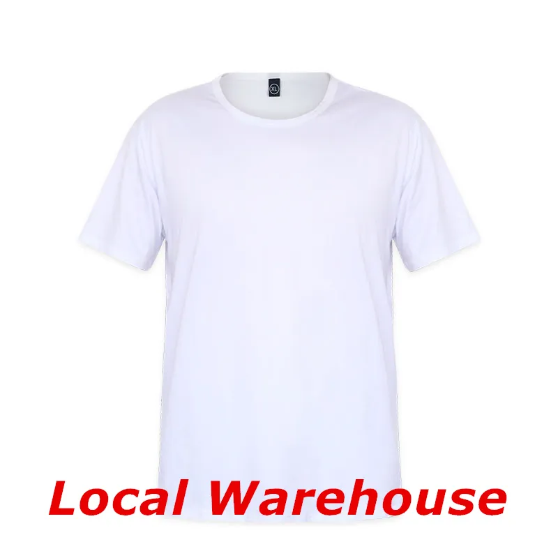 Local Warehouse Sublimation White Blank T-shirts Heat Transfer Modal Clothing DIY Parent-child Clothes S/M/L/XL/XXL/XXXL A12