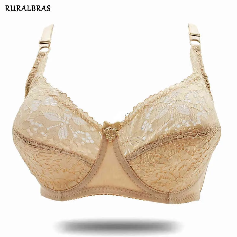 Ruralbras nouvelles femmes soutien-gorge Sexy dentelle florale s Push Up Lingerie haut femme broderie sous-vêtements ced pour grande taille L220727