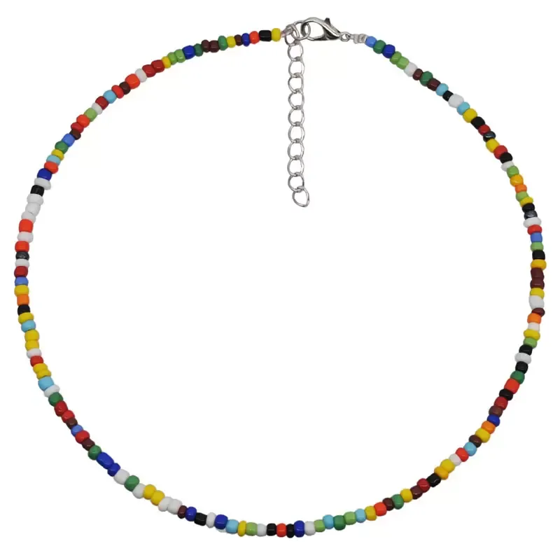 Простые семенные бусины с прядью колье ожерелья женщины Женщины струны воротнич