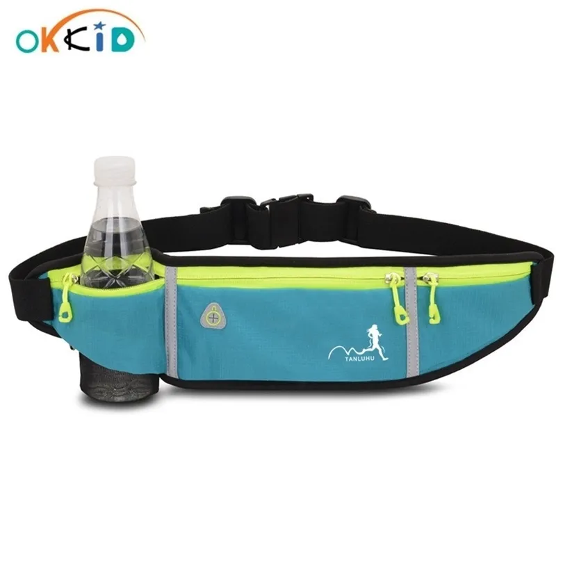 Saco de cintura esportivo para mulheres esportivas de okkid fêmea pacote de cintura Mini Viagem Bolsa de peito bolsa portátil Bolsa de cinto de cinto feminino à prova d'água 201118