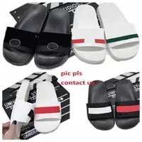 Classic Letters Slippers INS Fashion Summer Flat Slipper for Women Mens Indoor Outdoor Comfortable Slide Sandals Lovers Beach Shoe289L