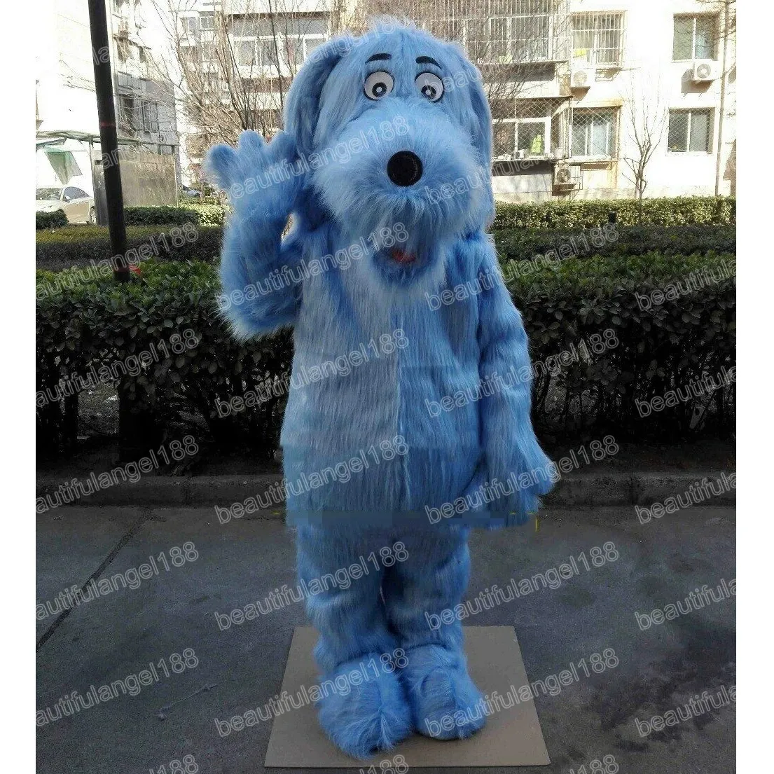 Halloween Blue Plush Dog Mascot Costume, High Quality Cartoon Character ...