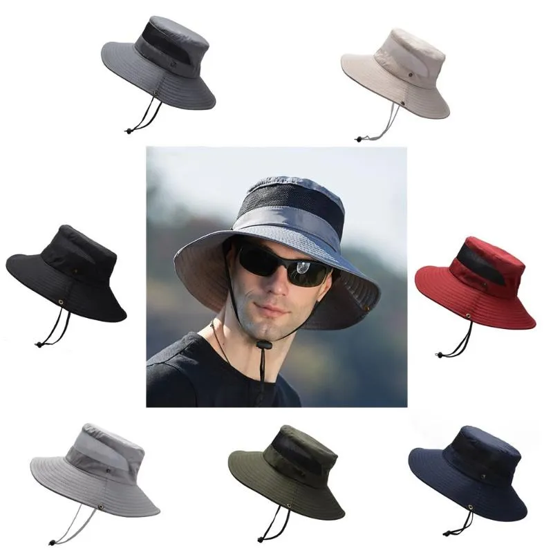 Rowerowe czapki maski jeżdżące na ochronie słoneczni UV mężczyźni na świeżym powietrzu kobiety boonie kaset czapka szerokie wizjerze rdzeń hat rybak letni rybołówstwo