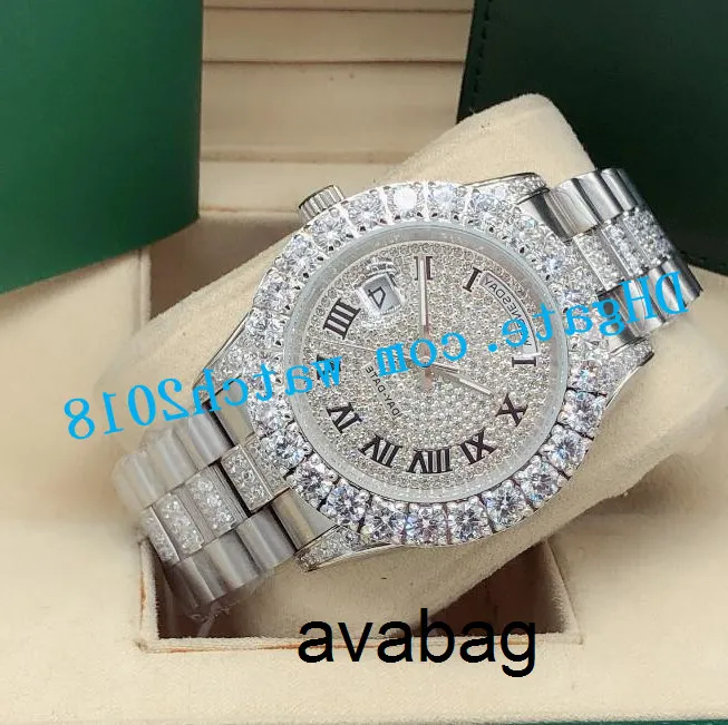 Inne zegarki luksusowe zegarek męskie II 41 mm 228349 116300 Pełna mrożona pełna a większa diamentowa zegarek automatyczny moda WTCHESWATCH K7UQB9LE