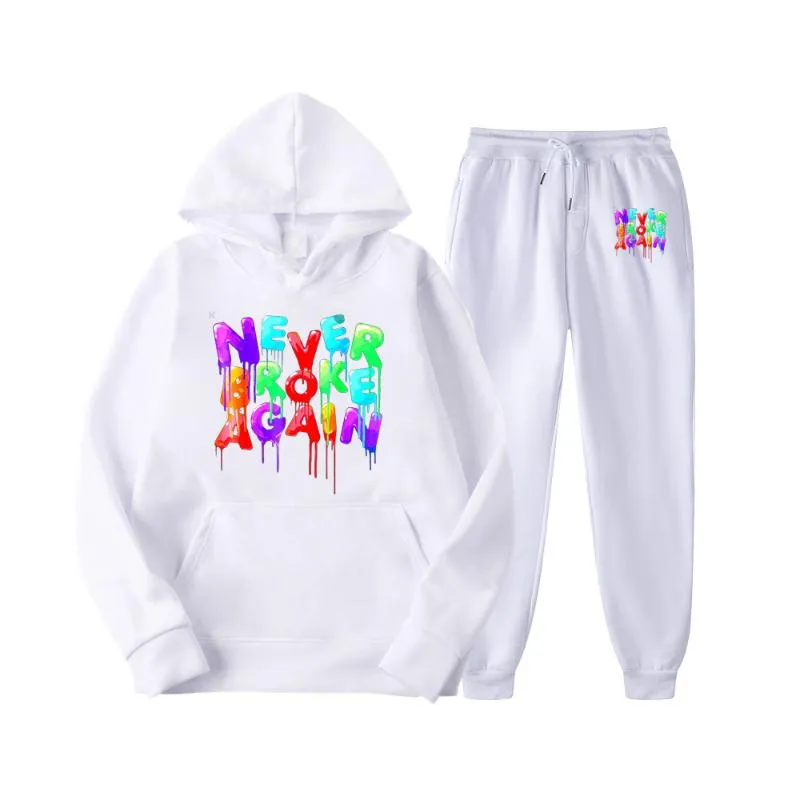 Survêtements pour hommes Rappeur YoungBoy Jamais cassé à nouveau Sweats à capuche Costume Hommes Harajuku Sweat-shirt Femmes Streetwear Vêtements Coréen Hoode275J