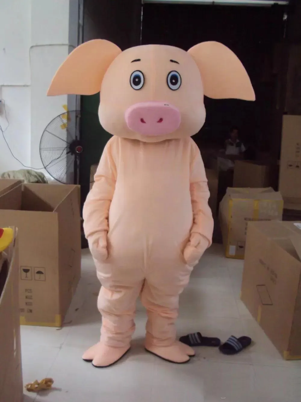 Vente d'usine discount Costume de mascotte Costume de personnage adulte Mascotte comme mode Freeshipping Pink Pig