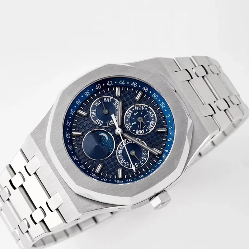 Män tittar automatisk mekanisk klocka 41 mm åttonal ram vattentät modeföretag armbandsur montre de luxe269v