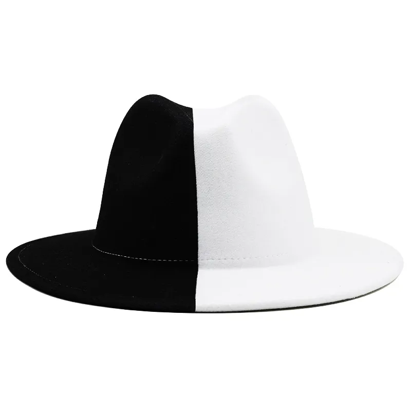 Elegant Black Cream Patchwork Jazz Black White Fedora Hat For Men And Women Perfect For Church Dresses Parties Weddings And More From Gslyy0712 6.69 DHgate.Com