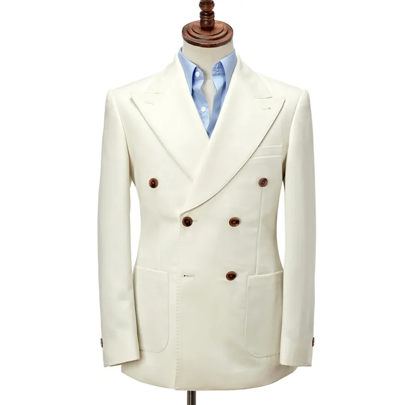 Men's Suits & Blazers Designer Men Suits&Blazer Costume Homme One Piece Beige Jacket Prom Tuxedo Wedding Groom Terno Masculino Blazer Do