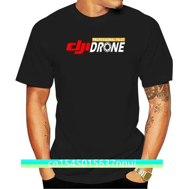 TOPS طباعة رسائل الرجال tshirt 100 ٪ القمصان طباعة القمصان DJI PROMORTION PILOT DRONE TIRT DESIGN