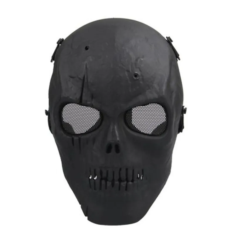 أقنعة الحفلات Airsoft Mask Skull Complete Protective Missel - Black 220823