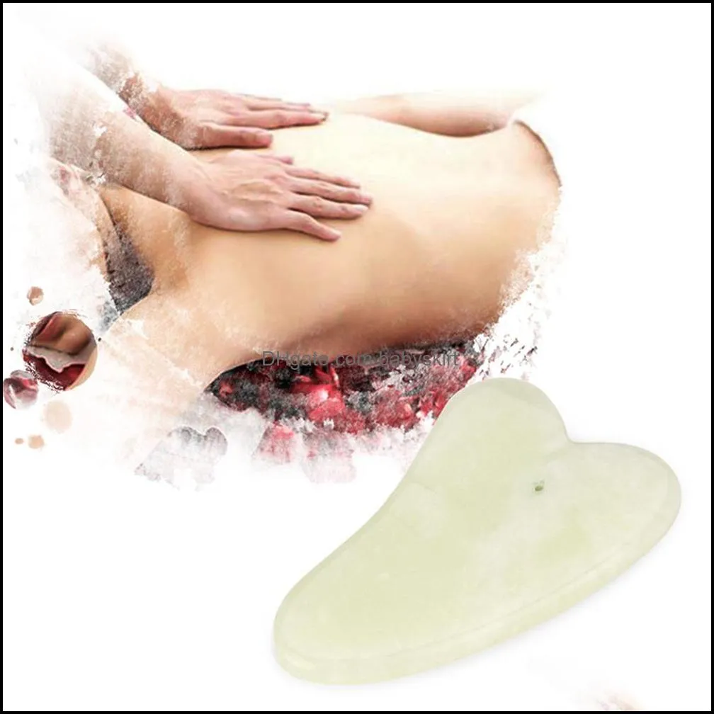 Natural Jade Guasha gua sha Board Scraching Facial Eyes Scraping Gua Sha SPA Massage Tool Health Care Beauty Massager