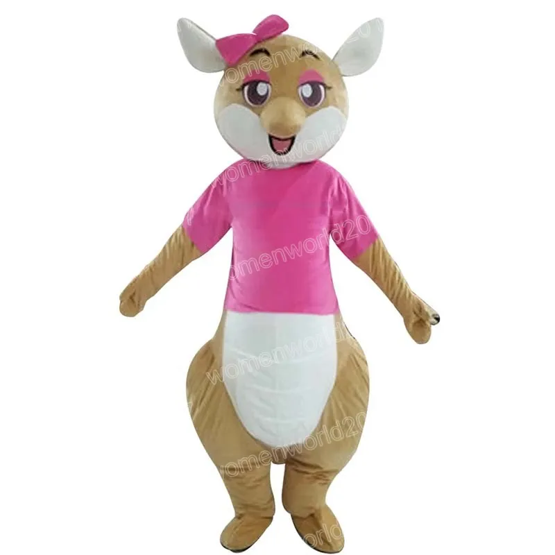 Halloween Kangaroo Mascot Costume Cartoon Bunny Stroje Suit Karnawał Doross Party Przyjęcie Urodziny Fancy strój unisex strój strój