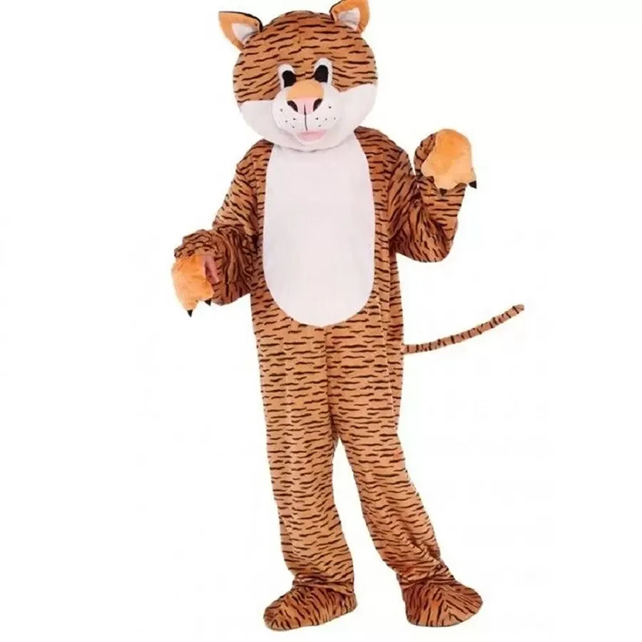 Tiger Maskotki Kostium Halloween Boże Narodzenie Fantazyjny Party Zwierząt Postać Z Kreskówki Strój Garnitur Dorośli Kobiety Mężczyźni Sukienka Karnawał Unisex Dorośli