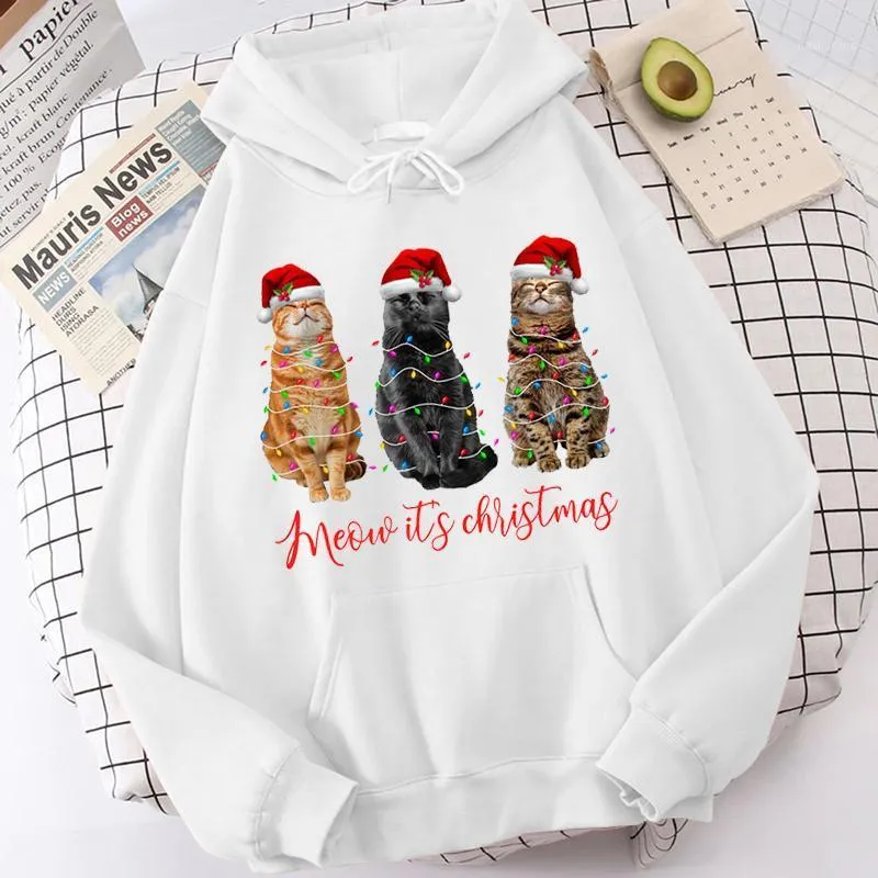 Men's Hoodies & Sweatshirts Merry Christmas Printed Women Oversized Hoodie Winter Casual Long Sleeve Loose Sudaderas Tops Santa Claus