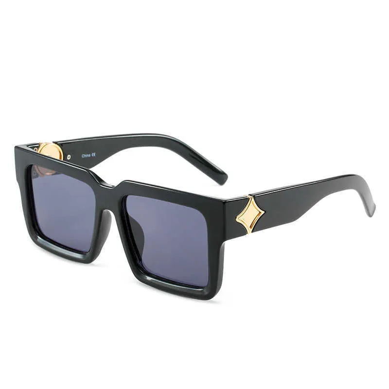 2022 Herrens designer solglasögon kvinnor lyxiga solglasögon pläterad fyrkantig varumärke retro polariserad modeglasögon occhiali da sole firmati 7 färg valfritt med låda