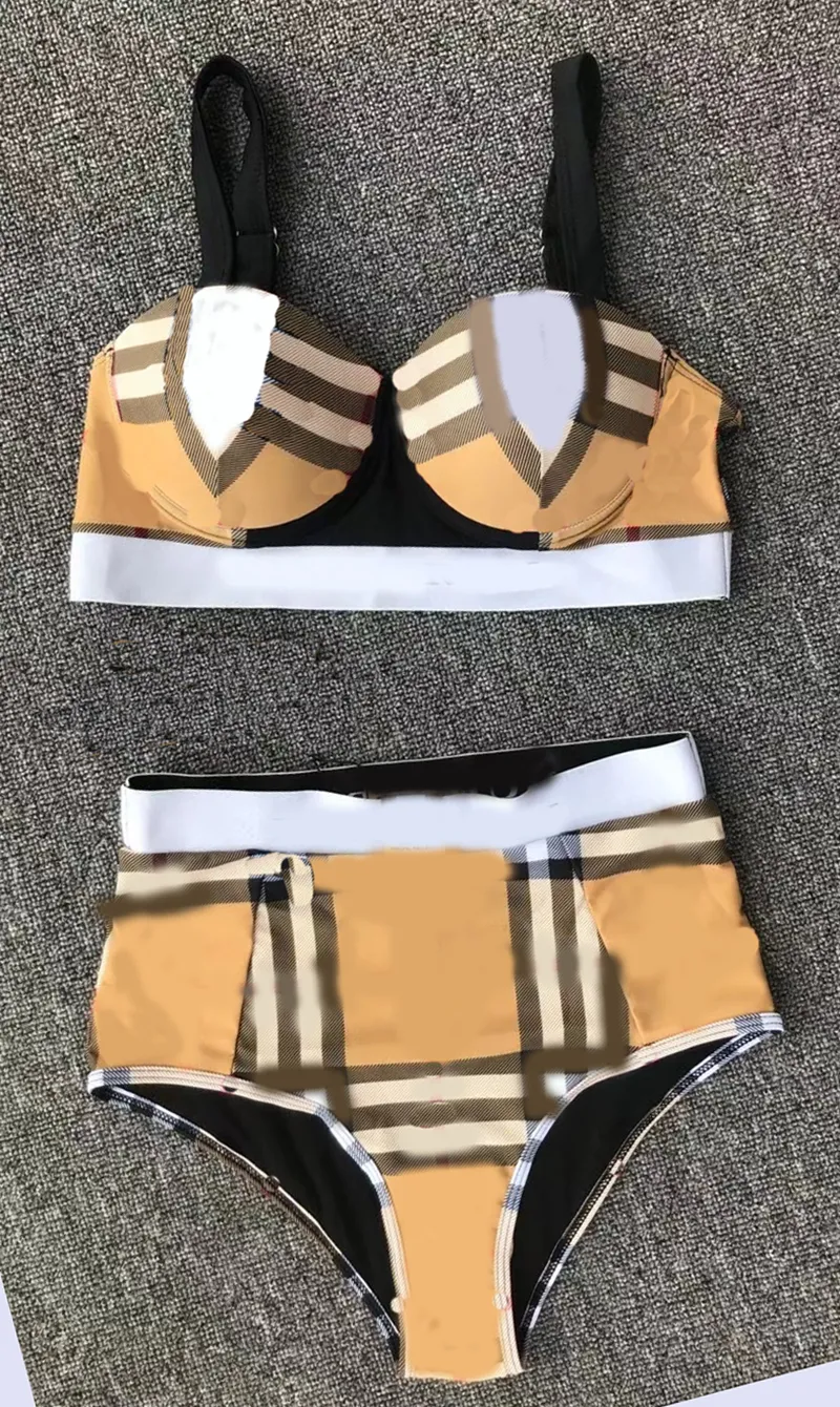 Sportdesigner kvinnor bikini simma sexiga baddräkter damer rygglösa brev multicolors sommartid strand baddräkter vind badkläder 2024 heta s