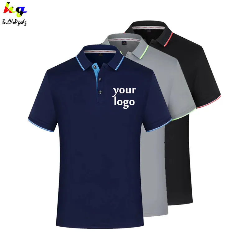 Hızlı Dereceli Gömlek Tasarımı Erkekler ve Kadınlar Yaz Sabah Şortlu Spor Gündelik Polo Gömlek Takımı Reklamcılık Top 220609