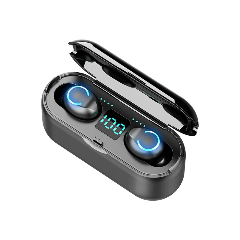 Auricolari Bluetooth wireless con chip TWS rinominato GPS Touch Control Cuffie Sport Auricolari Cuffie musicali per Apple iPhone Android Huawei