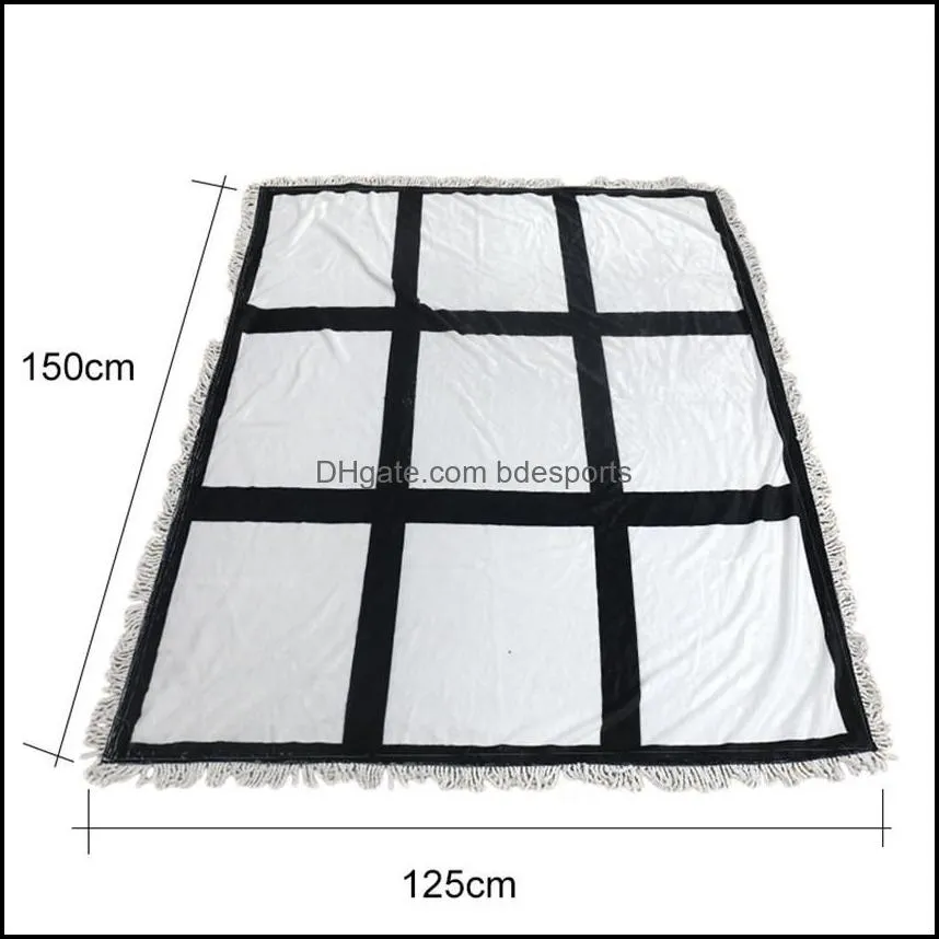 Sublimation Blanket White Blank Blankets for Sublimation Carpet Square Blanket for Sublimating Thermal transfer Printing Rug