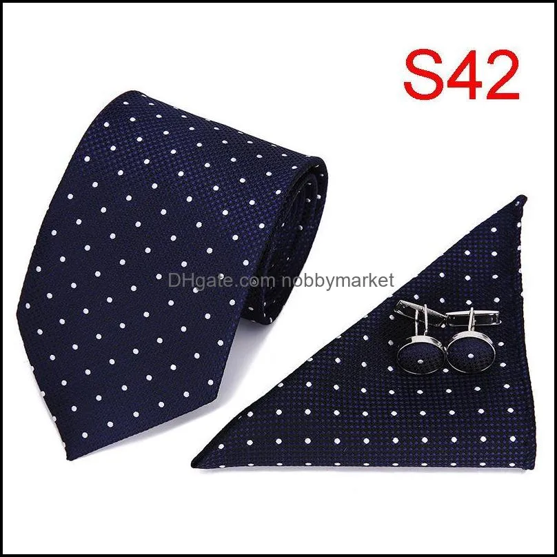 Bow Ties 7.5cm Business Tie Men`s Set Wedding Polyester Gift Box Manufacturer