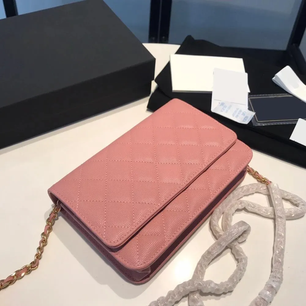 2022 najnowsza klasyczna torba kawiorowa damska luksusowa torebka top projektant portfel klapka torba listonoszka z łańcuszkiem mini torba na ramię woc AAAAA