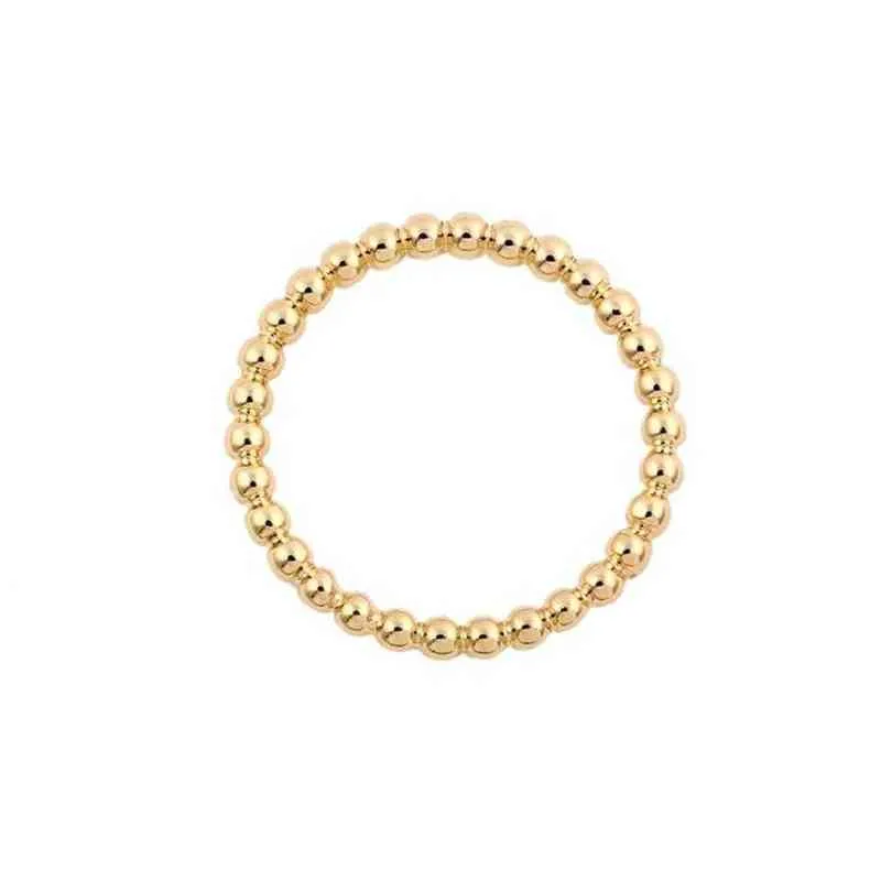 Neue Fabrik Einfache Perlenringe Silber Gold Roségold Überzogener Modering Für Frauen Kann Farbe Mischen EFR023275M