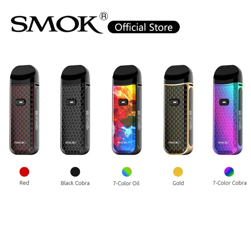 Smok Nord 2 Pod Kit 40W Vape Systemビルトイン1500MAHバッテリー4.5mlカートリッジ0.8OHM 0.4OHM RPM COIL 100％Authentic