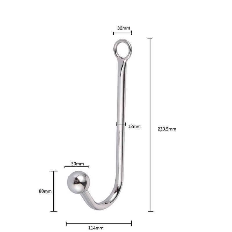 NXY Anal Toys 3 Style Anal Peads Hook Crochet Clover Buttplug 1-3pcs Toy Sex Toys for Men Balls Gay Bdsm Rękaw