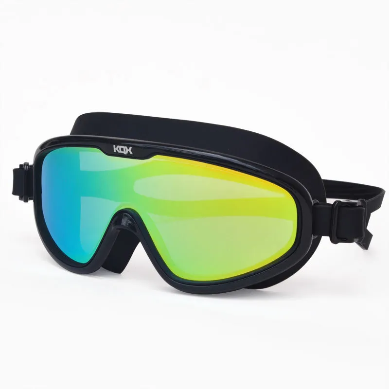 Lunettes De Natation à Grand Cadre Pour Adultes, Lunettes De Natation étanches, Vue HD, Anti-buée, Hommes Et Femmes, Nouvelle Mode