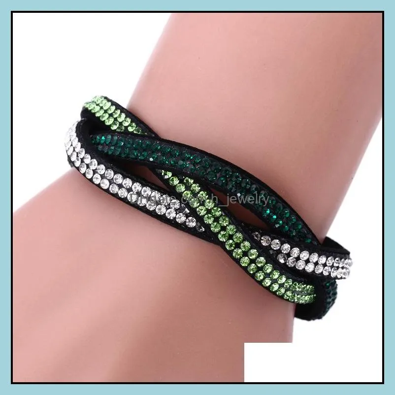 charm bracelet leather bracelets couple gift wrap bracelets slake crystals bracelets hjewelry