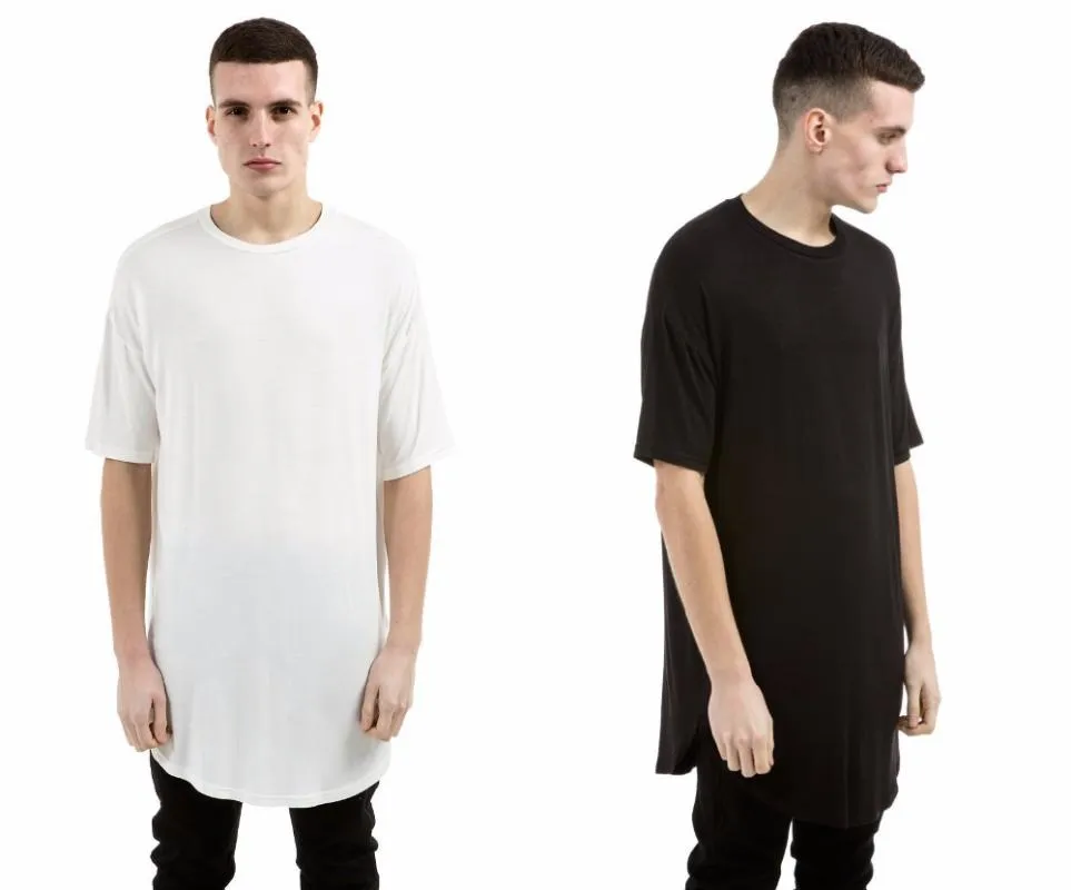 Męskie koszulki arc hem męski moda streetwear unisex czarny biały bawełniany gąsień