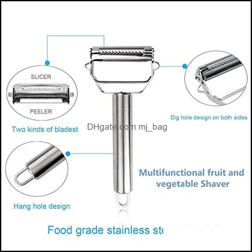 stainless steel dual fruit vegetable tools peeler cutter sharp potato carrot grater cleaning kitchen supplies