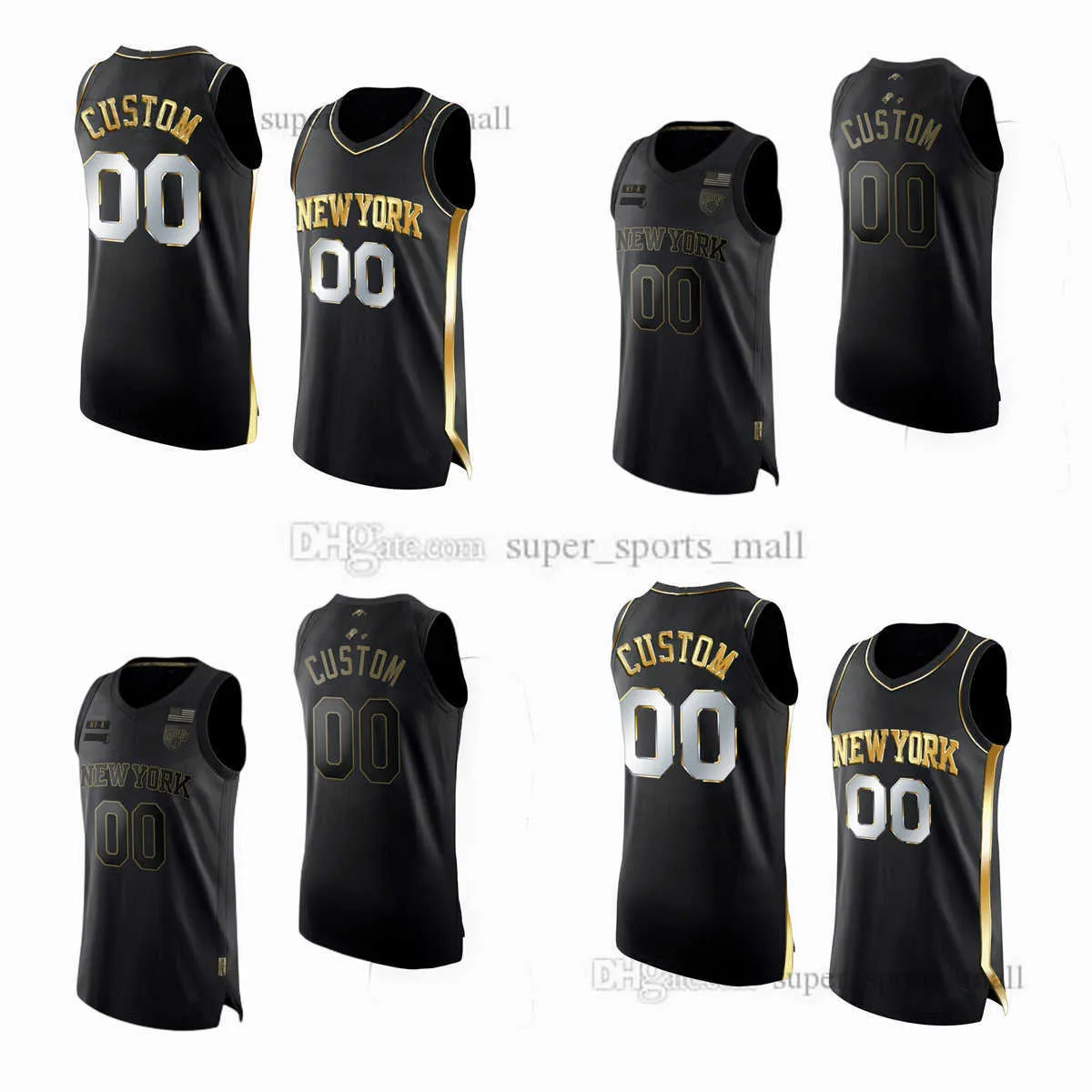 Custom Authentic Player Version Stitched Basketball Jerseys 30 Randle Fournier Rose Barrett Toppin Reddish Grimes Quickley McBride Sims Keels Hunt Robinson