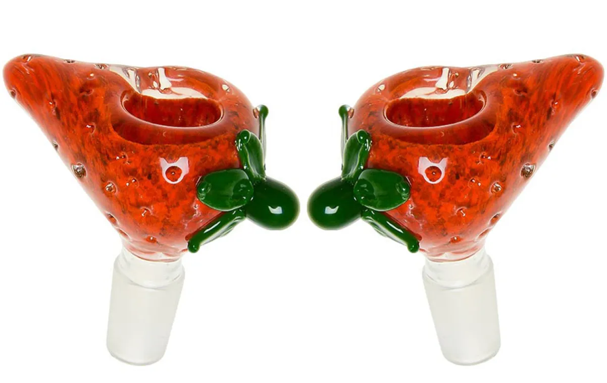 Pêssego vintage Apple Fruit Strawberry Bowl 14mm 18mm macho para cachimbo de água para fumantes de água de vidro de vidro pode colocar o logotipo do cliente por DHL UPS CNE