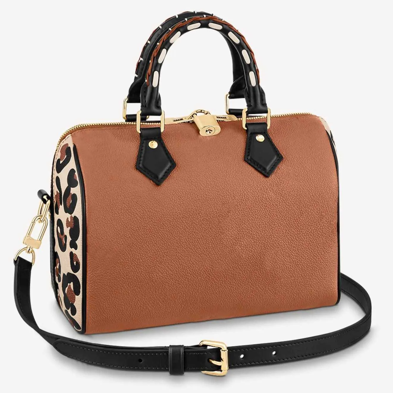 Bolso de mujer a la moda, almohadas, bolsos de mano para mujer, diseño en relieve, estampado de leopardo, bolso de mano de alta calidad de 30CM