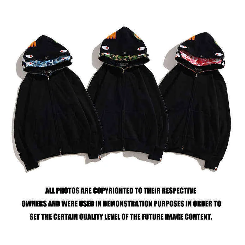 العلامة التجارية تشاو القرش رئيس مزدوج قبعة التمويه سترة الرجال والنساء موحدة عالية الجودة معطف هوديي